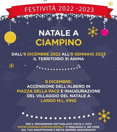 CIAMPINO. ACCESI DUE ALBERI DI NATALE PER I FESTEGGIAMENTI